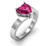 Yaffie ™ Custom Made Personalised Passion Large Heart Solitaire Ring