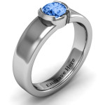 Yaffie ™ Custom-Made Bezel Set Round Stone Ring - Personalised as Spectacular Sophie