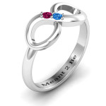 Yaffie ™ Custom-Made Personalised Twosome Infinity Ring