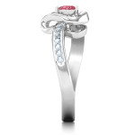 Yaffie ™ Custom Made Personalised Accented Heart Ring - Falling For You