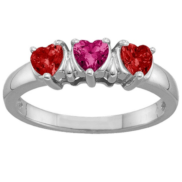 Yaffie ™ Custom Made Personalised Ring with 25 Hearts