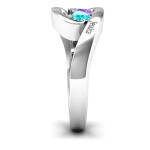 Yaffie ™ Custom-Made Personalised Pair of Hearts Ring