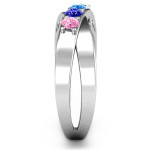 Yaffie ™ Custom-Made 4-Stone Ring - Personalised "Across My Heart" Design