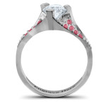 Yaffie Custom-made Personalised Beloved TriSet Ring with Accents - Elevate Your Style