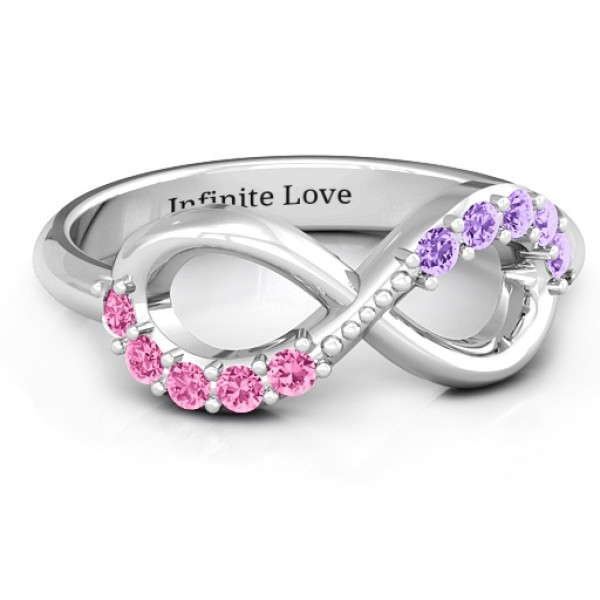 Yaffie ™ Personalised Birthstone Infinity Accent Ring: A Unique and Customizable Accessory