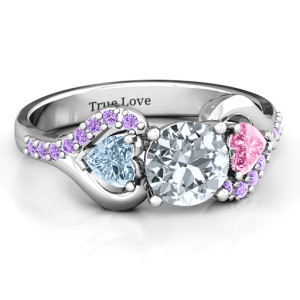 Yaffie™ Custom-Made Personalised Blast of Love Ring with Accents for a Unique Touch