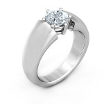 Yaffie ™ Custom Made Personalised Bold Devotion Solitaire Ring