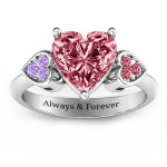 Yaffie™ Customised Accented Heart Ring - Personalised with Brilliant Love