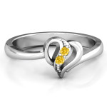 Yaffie ™ Custom Centre Weave Heart Ring - Personalised Fashion Accessory