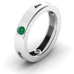 Yaffie™ Custom-Made Personalised Ring with 25 Stones in Circular Band Design