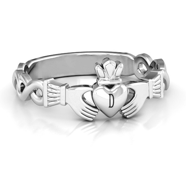 Yaffie ™ Custom Personalised Classic Infinity Claddagh Ring