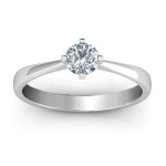 Yaffie ™ Custom Classic Round Solitaire Ring with Personal Touch