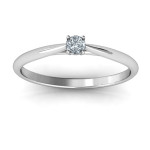 Yaffie ™ Customised Classic Solitaire Sparkle Ring with Personalization