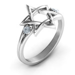 Yaffie ™ Custom-Made Personalised Ring - Classic Star of David Design