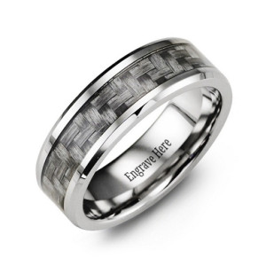 Personalised Cobalt & Carbon Fiber Ring - Custom Made By Yaffie™