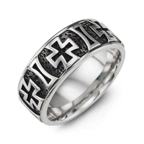 Yaffie ™ Customised Cobalt Ring with Unique Cross Design