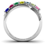 Yaffie ™ Custom Made Personalised Multi Band Ring with Crossover Accent