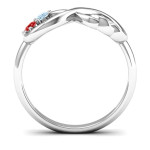 Yaffie ™ Custom Made Personalised Double Infinity Ring - Show Your Love Doubled!