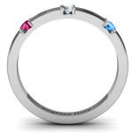 Yaffie ™ Custom-Made Personalised Three Gemstone Ring - Exquisitely Elegant