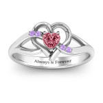 Yaffie ™ Custom Engravable Heart Ring for Endless Romance