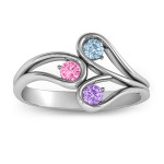 Custom-Made Yaffie™ Three-Stone Ring - Personalised Eternal Elegance
