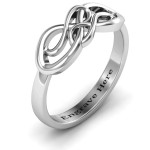Yaffie ™ Custom Made Personalised Infinity Ring with Enduring Charm
