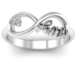 Yaffie ™ Custom Made Personalised Infinity Ring for Faithful Individuals