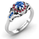 Yaffie ™ Custom Personalised Vintage Ring with Fancy Design