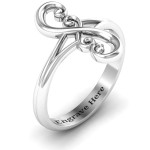 Yaffie™ Custom Flourish Infinity Ring with Personalization