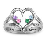 Yaffie™ Customizable Forever In My Heart Birthstone Ring - A Touching Personalised Keepsake