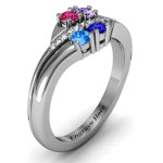 Yaffie™ Custom-Made Four Stone Ring with Accents, Personalised for You