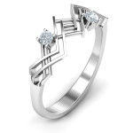 Yaffie ™ Custom Made Personalised Geometric Glamor Ring