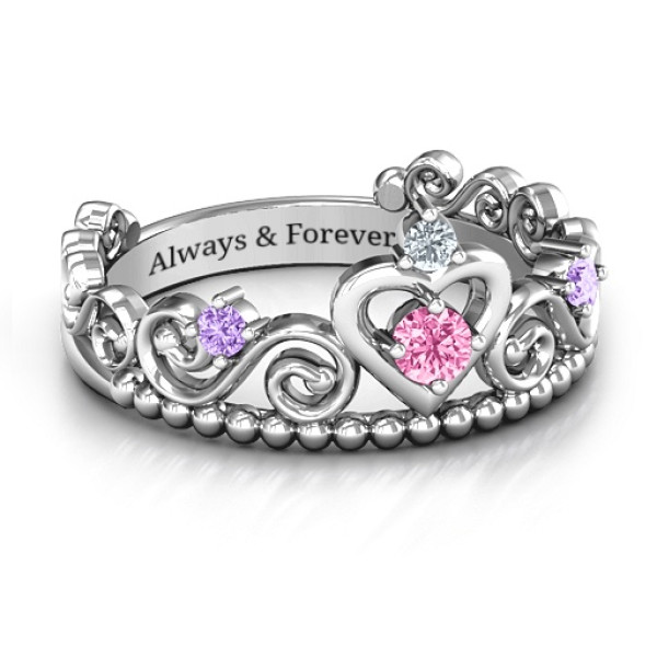 Yaffie™ Customised Happily Ever After Tiara Ring for Personalisation