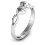 Yaffie ™ Custom-Made Personalised Heavenly Hearts Ring