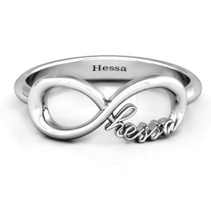 Yaffie ™ Custom-Made Personalised Hessa Infinity Ring - A Timeless Symbol of Eternal Love and Devotion