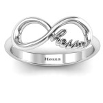 Yaffie ™ Custom-Made Personalised Hessa Infinity Ring - A Timeless Symbol of Eternal Love and Devotion