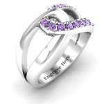 Custom-made Yaffie™ Infinity Embrace Ring with Personalised Engraving