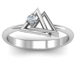 Yaffie ™ Custom-Made Interlocked Triangle Geometric Ring - Personalised
