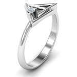 Yaffie ™ Custom-Made Interlocked Triangle Geometric Ring - Personalised