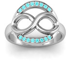 Yaffie ™ Custom Personalised Infinity Ring with Karma of Love