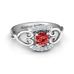 Yaffie ™ Custom Made Personalised Promise Ring with Accents for Long-Lasting Love