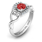 Yaffie ™ Custom Made Personalised Promise Ring with Accents for Long-Lasting Love