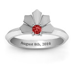 Yaffie ™ Custom-Made Personalised Lotus Of Love Ring
