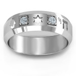 Yaffie™ Custom Personalised Judaica Ring for Men