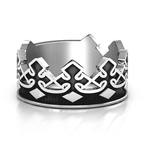 Yaffie ™ Custom-Made Personalised Men Crown Band with Regal Style