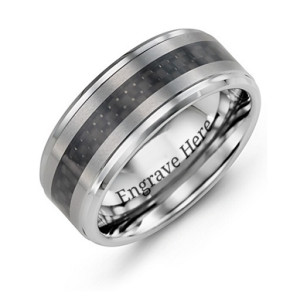 Yaffie ™ Custom Made Personalised Tungsten Trinity Ring for Men