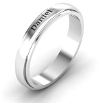 Yaffie ™ Custom-Made Personalised Women Menelaus Bevelled Ring