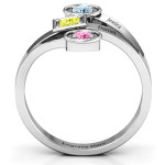Yaffie ™ Custom Personalised Birthstone Ring with Modern Style