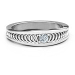 Yaffie ™ Custom-Made Personalised Modern Elegance Band Ring
