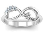 Customizable "Mum Infinite Love Ring with Gemstones" Created by Yaffie ™